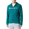 Champion Legacy Icons - Heavy Spring Terry Full-Zip Felpa con Cappuccio, Verde Bosco, Uomo SS24