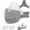 AirGearPro D-200 Maschera Antipolvere Riutilizzabile con Filtri | Maschera con filtro per Verniciatura, Levigatura, Costruzione, Fai da te | Riutilizzabile, contro polveri sottili