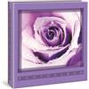 Lombardi Fotografo Album portafoto a Tasche per 100 Foto 13x19 con Memo, 1 Foto per Pagina, Interni Bianchi, Misure Album 21x21CM. (Viola)