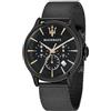 Maserati Orologio da uomo, Collezione Epoca, movimento al quarzo, cronografo, in acciaio e PVD nero - R8873618006
