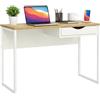 Dmora - Scrivania Stephanie, Scrittoio Multiuso, Tavolo per Ufficio Porta PC, Piano di Lavoro, 110x48 h77 cm, Bianco