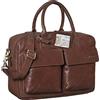 STILORD 'Carlo' Borsa da Ufficio in vera pelle Portadocumenti vintage Valigetta 24 ore ventiquattrore Borsa lavoro Cuoio Uomo Donna, Colore:maraska - marrone scuro