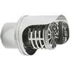 ALLINOX Terminale Scarico Fumi Pellet Orizzontale Acciaio INOX AISI 304 Per Canna Fumaria Protezione A Becco Con Griglia (DN 80)