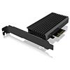 ICY BOX Scheda PCI Express, Adattatore M.2 NVMe SSD a PCIe 4.0, Dissipatore di Calore, Illuminazione LED, Chiave M, 2230, 2242, 2260, 2280, IB-PCI214M2-HSL