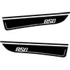 Resin Bike Adesivi Moto Compatibile con Guzzi V7 850 2021. Protezioni Laterali Serbatoio da Urti e Graffi. Coppia Adesivi 3D Resinati - Nero Metallizzato Inserti Trasparenti