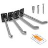 JK Trade® Set di 4 supporti da parete per pneumatici auto, con viti e tasselli, set di protezioni per cerchioni da parete, ganci per viti per pneumatici di auto, attrezzi da giardino, cerchi in lega
