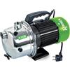 Ribimex Pompa di Superficie Autoadescante JET INOX, Motore 970 W, Portata 2700 L/h, 4 Bar, Prevalenza 40 m, Aspirazione Fino a 7 m, Corpo in Inox, Ideale per Irrigazione e Uso Domestico - PRGJET101I