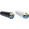 Ferrestock fsktpv002 Nastro isolante, Nero, 19 mm x 20 m, Confezione da 10 pezzi & fsktpv001 nastro isolante, Bianco, 19 mm x 20 m