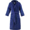 Bassetti Accappatoio Spugna 100% Cotone Tinta Unita Lungo con Cappuccio e Tasche Altamente Assorbente Uomo Donna Unisex (S, 6-Oltremare)