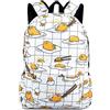 Roffatide Anime Gudetama the Lazy Egg Backpack per Teen Cartoon School Bag All Over Stampato Daypack Bianco