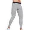 BreakEgg Leggings da uomo a compressione per yoga, corsa, yoga e allenamento, leggings sportivi da uomo, Grigio chiaro, L