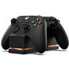 PowerA Dual Charging Station for Xbox X|S and Xbox One Wireless Controllers, 1 x Dual Controller Dock for Snap-Down Charging with LED colour Changing Indicator, 2 x Rechargeable Battery Packs - Black