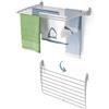 foxydry Fold, Stendibiancheria da parete, Stendino Verticale, Pieghevole da Interno e Esterno in Alluminio e Acciaio 82x50x50 cm (Grigio Down, 1x Fold 80)