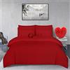 Comfort Collections Set copripiumino in flanella di cotone spazzolato 100% tinta unita, per letto king size, 230 x 220 cm circa