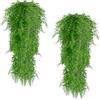 Rybtd 2 piante artificiali da appendere, felce rampicante, 80 cm, resistenti ai raggi UV, foglie di edera finte, decorazione per interni ed esterni
