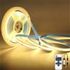 Oraymin Striscia LED COB 5 m, luce bianca calda, 3000 K, dimmerabile, 24 V, flessibile, 480 LED/M, striscia LED con telecomando RF, CRI90+, luce da incasso luminosa per TV