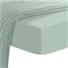 Pizuna Linens Pizuna Lenzuolo angoli Singolo 100% Cotone 90x200cm Schiuma Marina 400 fili