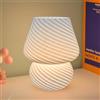 HONPHIER Lampada da Tavolo Fungo Lampada da Comodino in Vetro Dimmerabili Luce Notturna Fungo per Casa, Camera da Letto, Soggiorno, Caffetteria