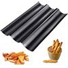 Guanici Pane Francese Bakeware Mini Baguette Teglia Antiaderente Perforato Teglia Bakeware per Pane Francese Antiaderente Padella per pane francese a tre scanalature Teglia per baguette di alta