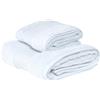 Bellora Set Asciugamani Viso e Bidet in Spugna di Cotone Fiocco, Morbidi e Confortevoli, Asciugamano Ricamato con bordi nido d'ape Azzurro B02