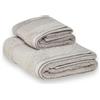 Bellora - Set Asciugamano e Ospite Art. Fiocco in Spugna 100% Cotone con balza nido d'ape (4-Grigio)