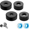 BlueXP 4 pezzi Rosetta Copritubo Termosifone Diametro 25 mm Nero: Copritubo per Tubi per Valvola ad Angolo Soffione Doccia