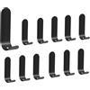 Feligio Ganci Adesivi Bagno 12 Pezzi, Appendi Accappatoio Bagno a Muro, Appendi Asciugamani Bagno in Acciaio Inox 304 Senza Forare, Cucina Camera da Letto, Nero