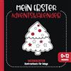 Vemke Blume Mein Erster Adventskalender | Weihnachten Kontrastbuch für Babys 0-12 Monate: Das Montessori Buch mit Schwarz Weiß Kontrastkarten für Neugeborene
