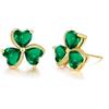 VONSSY Collana trifoglio irlandese | Collana San Patrizio pietra verde smeraldo | Regalo donne figlia fidanzata moglie