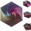 Tangdudu 14.5cm Fractal Fidget Hexagon 3D, Antistress Fidget Toys, Giocattolo Antistress Adulti e Bambini, Giochi Sensoriali Autismo, Giocattolo Sensoriale Geometrico Esagonale Colorato (Viola)