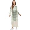 Trendyol Woman Design Maxi Standard Polo Neck Knitwear Dress Vestito, Beige, S/M Donna