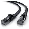 CSL-Computer Primewire - 25cm - Cavo Ethernet 40 Gbps - Cat 8- Alta Velocitá - FFTP - Cavo Patch di Rete LAN - Compatibile Cat 6 Cat 7-2000MHz - Cavo Piatto Schermato - Intercciato in Nylon - Nero
