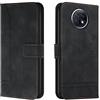 Bravoday Cover per Xiaomi Redmi Note 9T, Flip Custodia in Pelle PU Portafoglio Custodia per Xiaomi Redmi Note 9T, con Slot per Schede, Nero