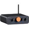 Fosi Audio HT4S Amplificatore Bluetooth, Amplificatore Audio Stereo a 4.1/5.0 Ch, 4 Canali per Bass Shaker Sim Racing Cockpit, con Ingresso AUX/Ottico e Telecomando, per Altoparlanti Esterni