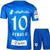 Gokaynex Neymar Jr. Al Hilal #10 - Set di maglia da calcio per bambini, 2023/2024, maglia a maniche corte e set per set, maglia sportiva, maglia da calcio (4-13 anni), Blu, 128