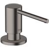 hansgrohe A41 dispenser per detersivo, 40438340, A41 nero cromato spazzolato/bianco [Dispenser per Detersivo > Dispenser per Detersivo]