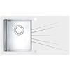 Alveus 1123795 KARAT UP 10 Lavello cucina incasso in vetro con gocciolatoio, Bianco