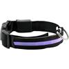NEO+ Collare LED per cane USB ricaricabile, lampeggiante, visibilità (MEDIA NERO)