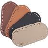 KOMUNJ 4 pezzi Borsa all'uncinetto inferiore 25x12cm Borsa Ovale Fondo In Pelle Per Borse Base Cuscino Con Fori Borsa A Tracolla Accessori Fai Da Te