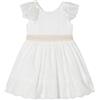 Mayoral Vestito Lino per Bambine e Ragazze Ecrù 5 Anni (110cm)
