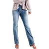 Fannyfuny Jeans Donna in Denim Tinta Unita Vita Alta con Tasche Pantalone da Strada Stile Gamba Dritta Y2k Elasticizzati Pantaloni Diritti Curvy Casual Classico Trousers Denim Comodo Nuovi vestibilità Regolare