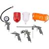 ORAZIO Kit 5 Accessori per Compressore - Pistola a Spruzzo + Gonfiatore per Pneumatici + Soffiatore per Pulizia + Pistola di Soffiaggio + 5m Tubo per Aria con Attacchi Rapidi