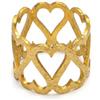 Vestopazzo anello fascia corona cuori in ottone.Lavorazione artigianale.Taglia unica,misura regolabile.