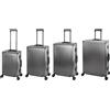 Travelhouse Valigia da viaggio in alluminio, con manico telescopico, TSA, 4 ruote, grafite, Handgepäck, Mittel, Groß & XL Koffer Set, Set di valigie