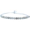 Eloboe essence Bracciale da donna in argento sterling 925 con pietra naturale labradorite, spessore 4 mm, regolabile per tutti gli spessori del polso
