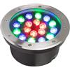 GUODDM Faretto Subacqueo Incasso - RGB Faretto LED Pavimento, Illuminazione Subacquea Impermeabile IP68 12V, Telecomando per Faretti A Terra A LED, per Piscina, Fontana, Piscina(Warm Light,5W)