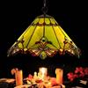 MOLOURK Retro Tiffany Cucina Lampadario Coda di fenice Ciondolo Vetro tavolo da pranzo Lampadario loft Lampada da Soffitto E27 lampada a sospensione Vintage per Soggiorno Camera da letto Bar (Tiffany,30CM)
