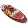 Mottiwood Tagliere Ovale Bordo Corteccia, Vassoio Aperitivi Tronco Vero Legno, XL, Dimensioni 60x23x3hcm (1)