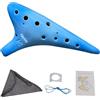 rayzm Ocarina in Ceramica Alto C a 12 Fori, 13 Note in Do Maggiore, Strumento a Fiato Ocarina per Principianti con Borsa Imbottita