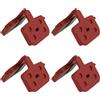 Be In Your Mind 4 Paia Di Pastiglie Freno Bici Mountain Bike Pastiglie Freno Semi-metalliche In Resina Componente Compatibile Con Kugoo G-booster Tongli 34x29x4mm Rosso